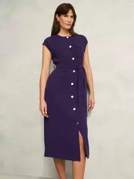 Миниатюрное платье-рубашка от тани Hobbs, цвет Grape Purple