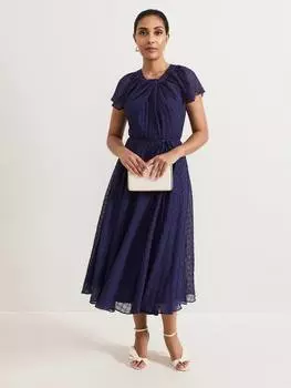 Миниатюрное платье с закручивающимся вырезом от гвен Phase Eight, темно-синий