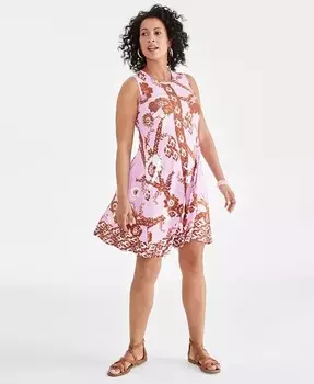 Миниатюрное платье-шлепанцы с принтом Brenton Style & Co, фиолетовый