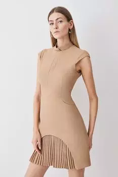 Миниатюрное платье в стиле милитари Petite Karen Millen, бежевый