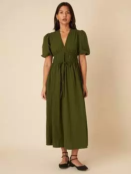 Миниатюрное шотландское платье миди Nobody's Child, зеленый