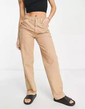 Миниатюрные брюки карго песочного цвета ASOS DESIGN