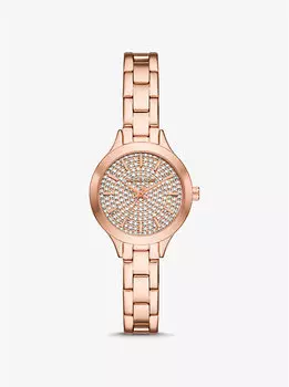 Миниатюрные часы Aspyn Pav цвета розового золота Michael Kors, розовый