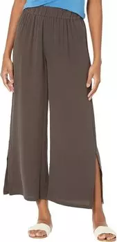 Миниатюрные широкие брюки до щиколотки Eileen Fisher, цвет Espresso