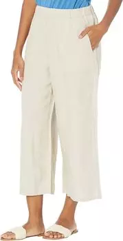 Миниатюрные широкие брюки Eileen Fisher, цвет Undyed Natural