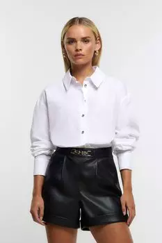 Миниатюрные шорты с металлическим декоративным элементом River Island, черный