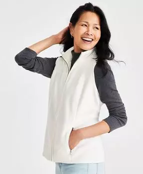 Миниатюрный флисовый жилет Style & Co, цвет Eggnog