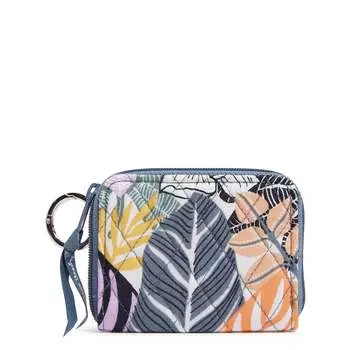Миниатюрный хлопковый кошелек Outlet на молнии Vera Bradley, цвет Palm Floral