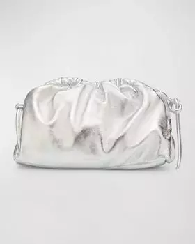 Миниатюрный кожаный клатч цвета металлик Cloud Cloud Mansur Gavriel, цвет Silver