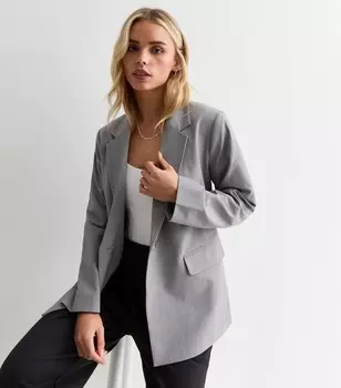 Миниатюрный серый меланжевый пиджак New Look, серый