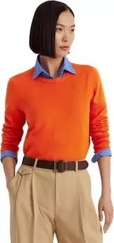 Миниатюрный свитер из смесового хлопка LAUREN Ralph Lauren, цвет Harvest Orange