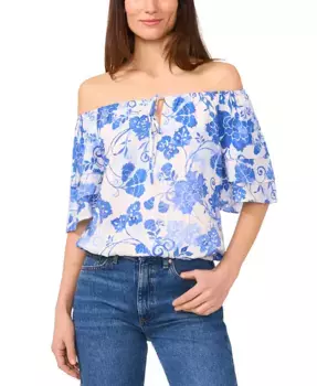 Миниатюрный топ с виноградным принтом, без бретелек и рукавами до локтя Sam & Jess, мультиколор