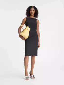 Минимальное асимметричное платье Спольо Jacquemus, черный