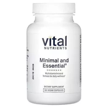 Минимальные и незаменимые, 90 веганских капсул Vital Nutrients