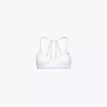 Минимальный спортивный бюстгальтер с треугольными чашками из эластичной ткани Gymshark, белый