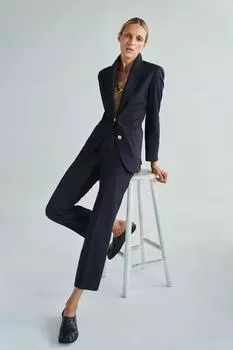 Минималистический пиджак ZARA, синий