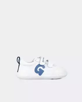 Минималистичная кожаная детская спортивная обувь, учитывающая рост стопы Garvaln, синий