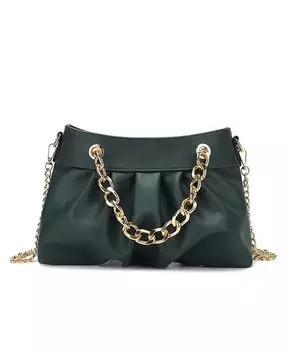Минималистичная сумка через плечо Marvila с рюшами и цепочкой от Mia K Mkf Collection, зеленый