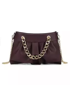 Минималистичная сумка через плечо Marvila с рюшами и цепочкой от Mia K Mkf Collection, коричневый