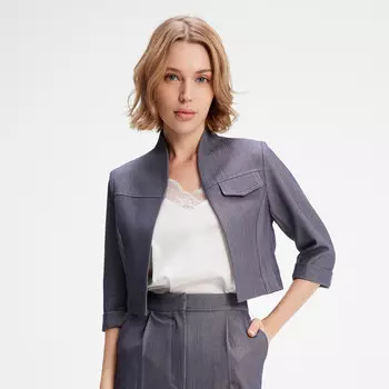 Минималистичная укороченная куртка Smart And Joy, серый