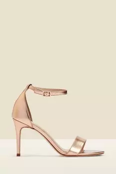 Минималистичные босоножки на высоком каблуке Sosandar, желтый