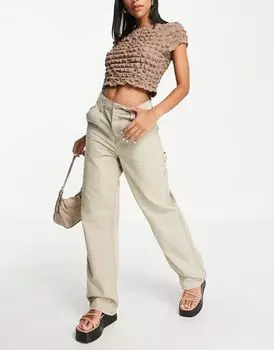 Минималистичные брюки карго с контрастной строчкой ASOS