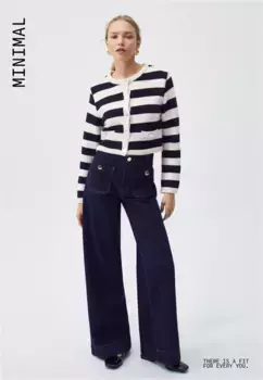 Минималистичные джинсы с карманами Stradivarius, синий