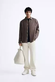 Минималистичные кроссовки на шнуровке ZARA, белый