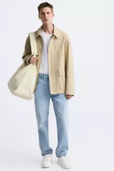 Минималистичные кроссовки с отстрочкой ZARA, белый