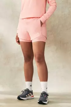 Минималистичные шорты 2 в 1 Aeroready Adidas, розовый