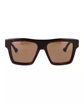 Минималистичные солнцезащитные очки gg0962s 011 Gucci, коричневый