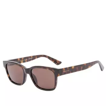 Минималистичные солнцезащитные очки Gucci Gucci Eyewear, коричневый