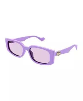 Минималистичные солнцезащитные очки прямоугольной формы gg1534s 004 Gucci, фиолетовый