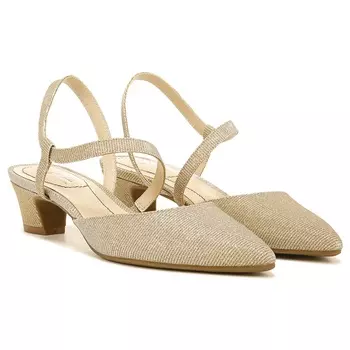 Минималистичные туфли на каблуке Lifestride, light gold rhinestone fabric