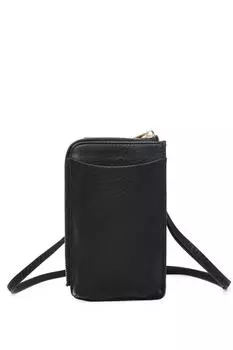 Минималистичный кошелек Enkel для телефона через плечо из искусственной кожи Fontanella Fashion, черный