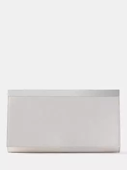Минималистичный кожаный клатч Mint Velvet, кремовый