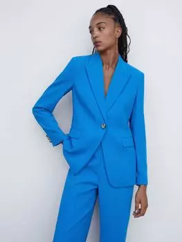 Министерский пиджак Mango, кобальт