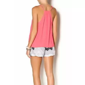 MINKPINK Женская блузка-топ на бретельках кораллово-розового цвета