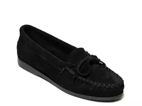 Minnetonka Tie Slip-On, черный