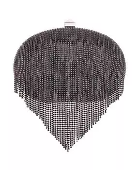 Минодьер с драпированной цепочкой и кристаллами Nina, черный