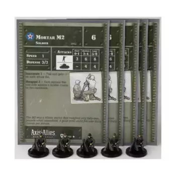 Миномет М2 (С) x5, Axis & Allies - Collectible Miniatures Game - Base Set Singles