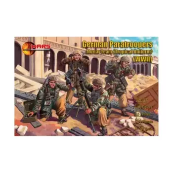 Минометная группа немецких парашютистов (тропическая форма), Historical Miniatures (1:32) (Mars Figures)
