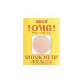 Миё, !ОМГ! Высокопигментированные матовые тени для век Check Me Up, оттенок 02 Puding, 1,3 г Miyo