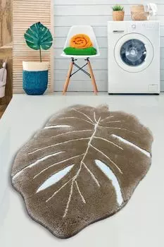 Миёльнир, Фрунзе - Бежевый, акриловый коврик для ванной, бежевый, 75 х 115 см Mijolnir