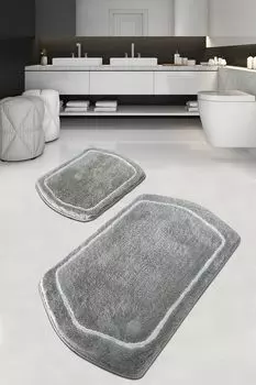 Миёлнир, геном CHL2507, серый, коврики для ванной, 1450 г/м, 100% полиакрил Mijolnir