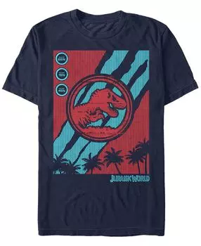 Мир юрского периода fallen kingdom мужская футболка с логотипом tech screen glitch с коротким рукавом Fifth Sun, синий