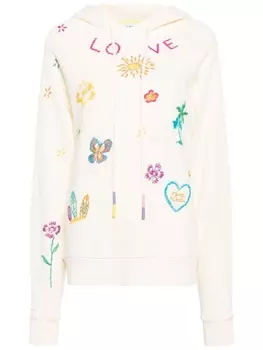 Mira Mikati худи из органического хлопка с вышивкой, белый