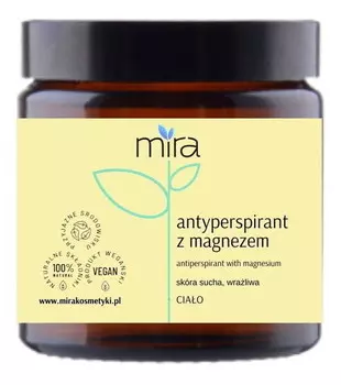 Mira, Натуральный крем-антиперспирант с магнием, 50 г