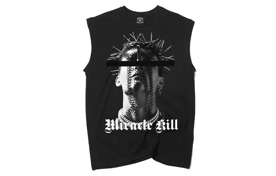 MIRACLE KILL Мужская майка, Светло-синий