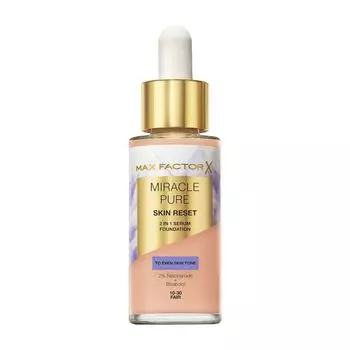 Miracle Pure Skin Reset 2 в 1 тональная основа с сывороткой Max Factor, цвет 10-30 fair, 30 мл